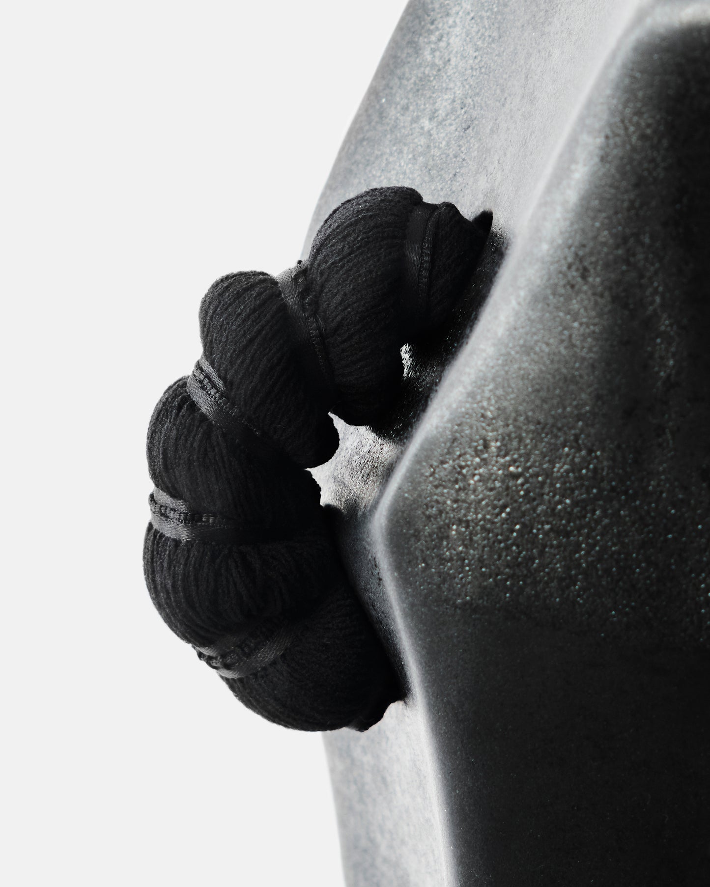 Shelter box II. Black ceramic jewelry box, unique piece.