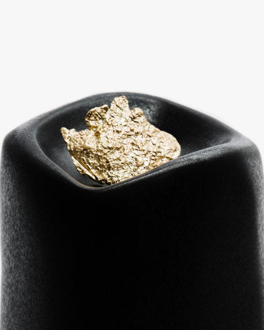 Stele. Black ceramic, unique piece.