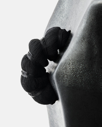 Shelter box II. Black ceramic jewelry box, unique piece.