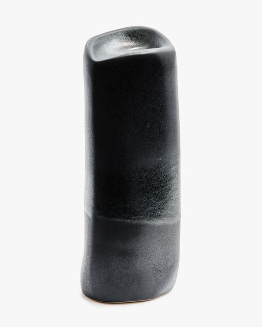 Stele. Black ceramic, unique piece.