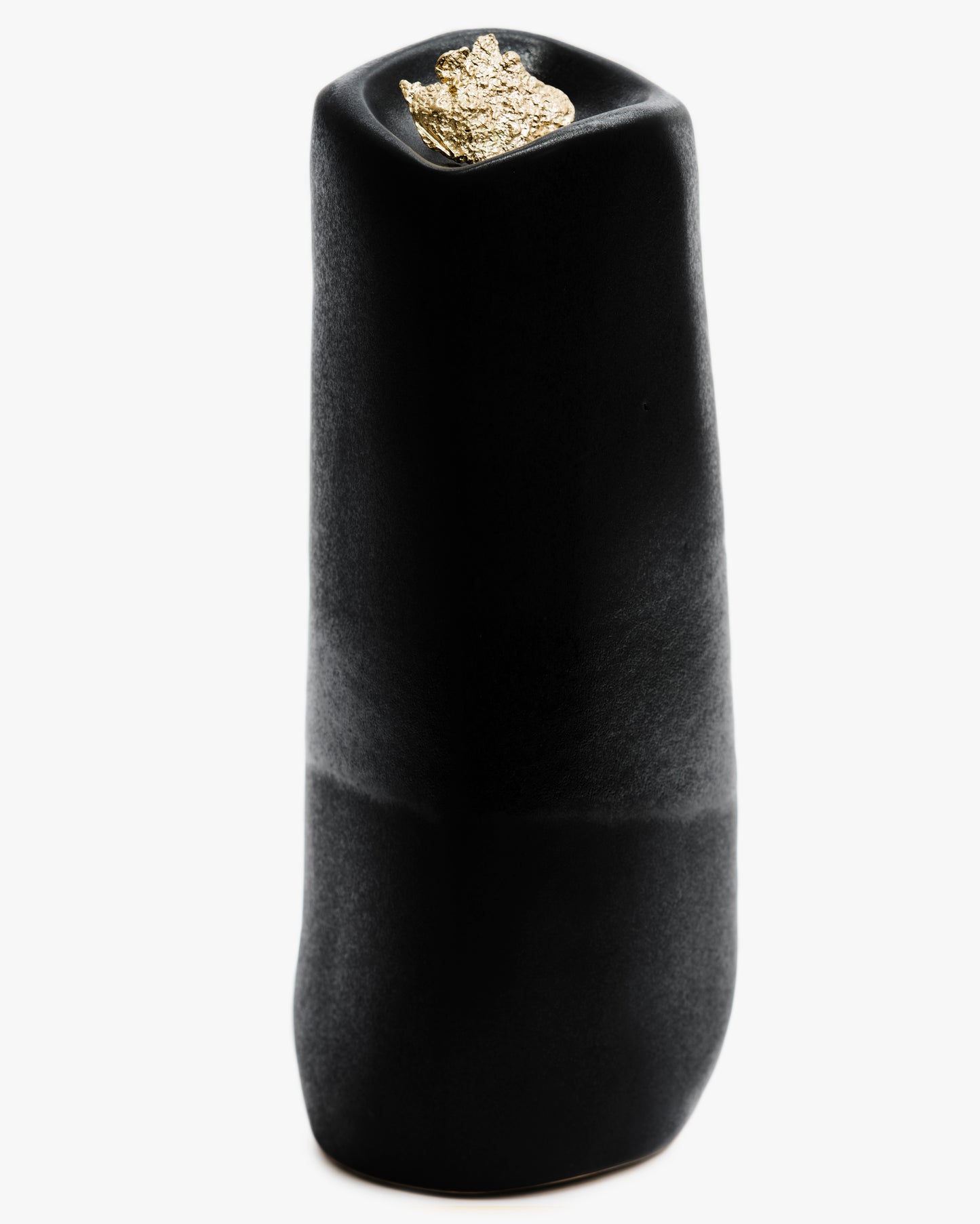 Stele. Black ceramic, unique piece.