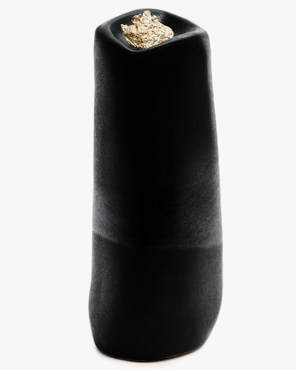 Stele. Black ceramic, unique piece.