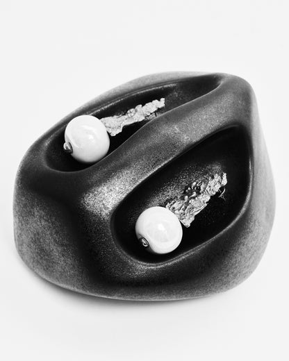 Intervalle. Black ceramic, unique piece.