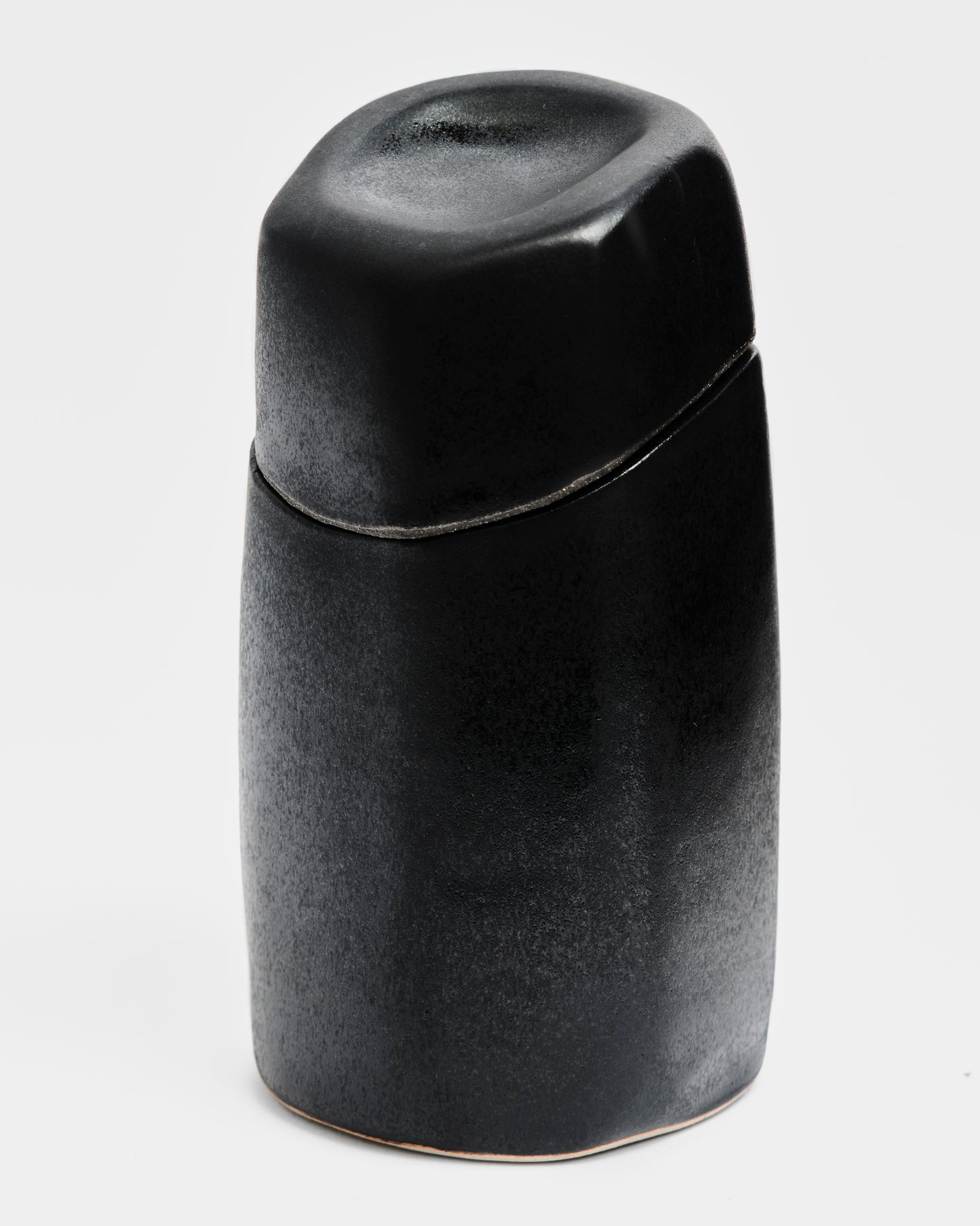 Shelter box I. Black ceramic jewelry box, unique piece.