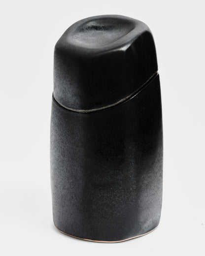 Shelter box I. Black ceramic jewelry box, unique piece.