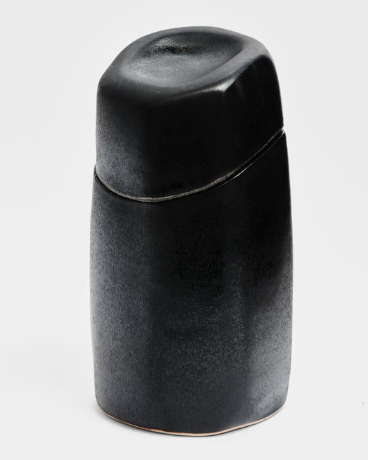 Shelter box I. Black ceramic jewelry box, unique piece.